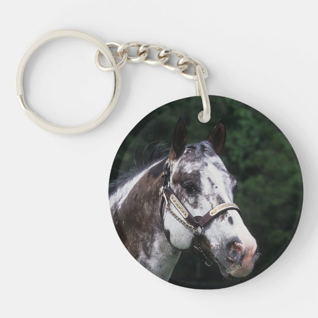 Appaloosa Horse Headshot 2 Keychain (Front)