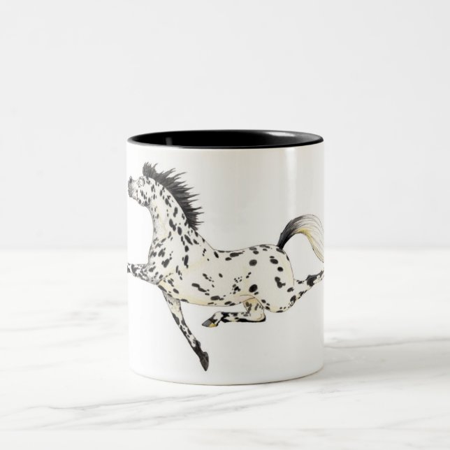 Appaloosa Horse Mug. Two-Tone Coffee Mug (Center)