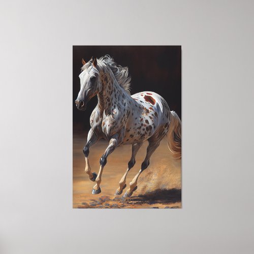 Appaloosa Horse_Oil Paint Canvas Print