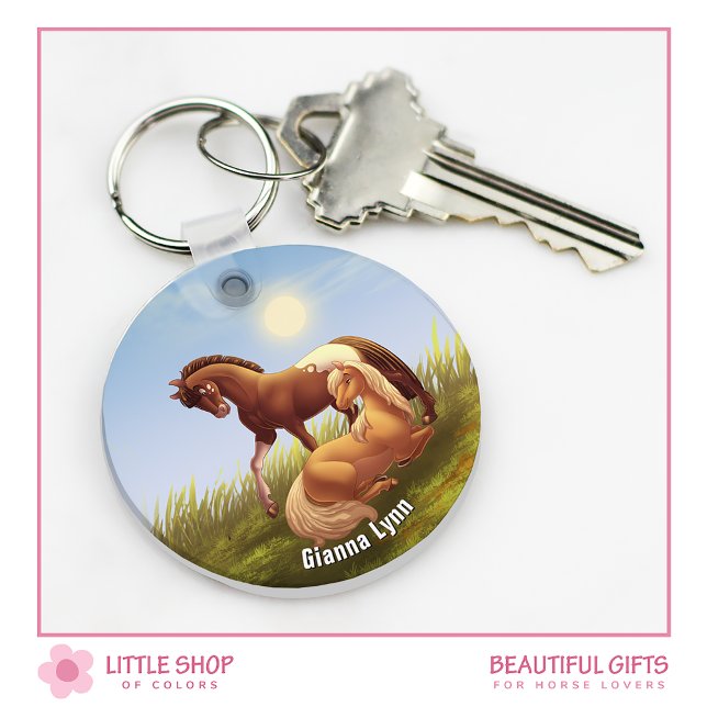 Appaloosa Horse Palomino Pony Monogrammed Keychain (Creator Uploaded)