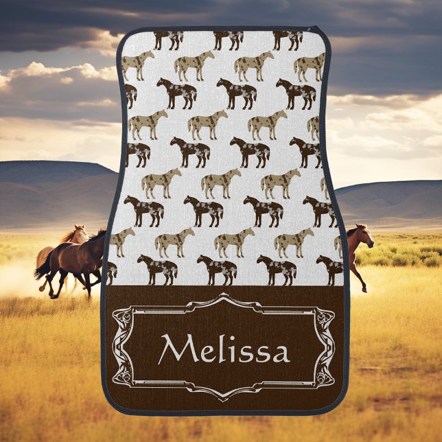 Appaloosa Horse Pattern Personalized Car Mat (Creator Uploaded)