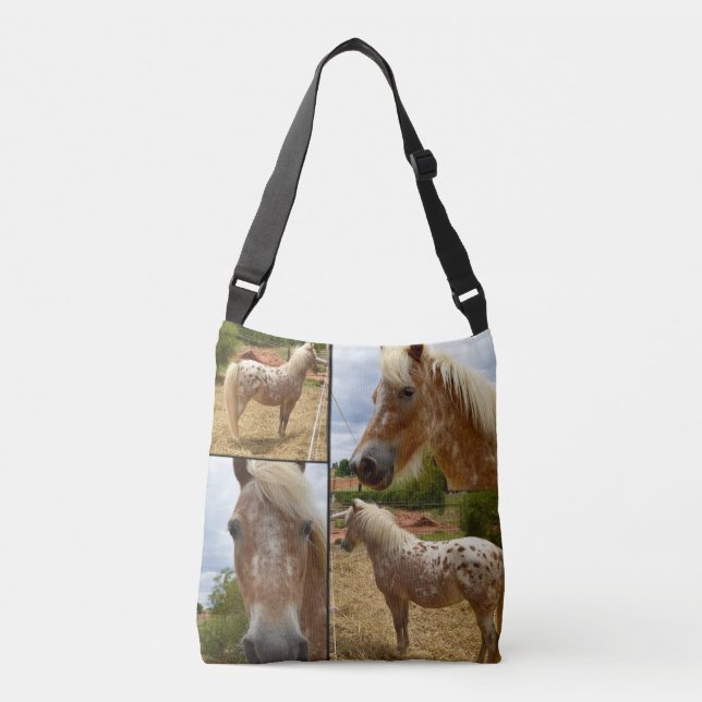 Appaloosa Horse, Photo Collage Crossbody Bag (Front)