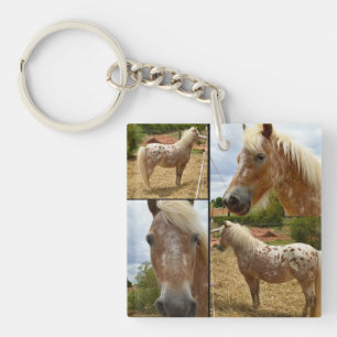 Appaloosa Horse Photo Collage, Keychain