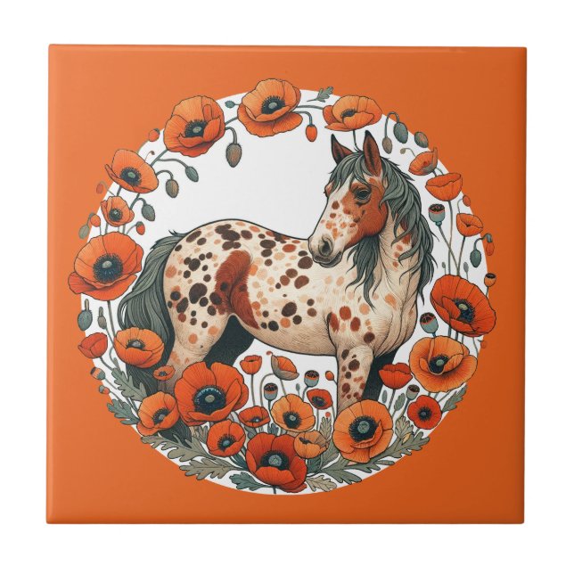 Appaloosa Horse Poppy Appy Horses                  Ceramic Tile (Front)