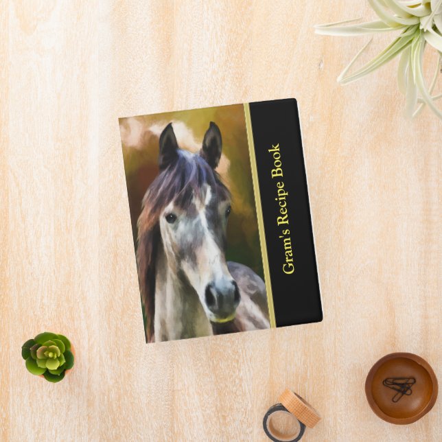 Appaloosa Horse Recipe Cookbook with gold Mini Binder (InSitu)