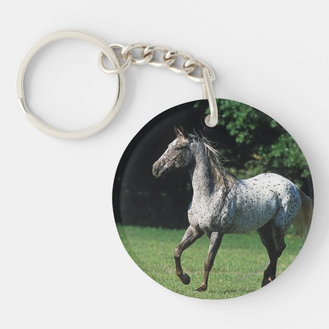 Appaloosa Horse Running 2 Keychain (Front)