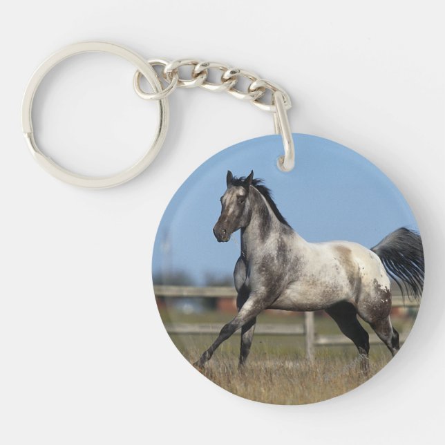 Appaloosa Horse Running 3 Keychain (Front)