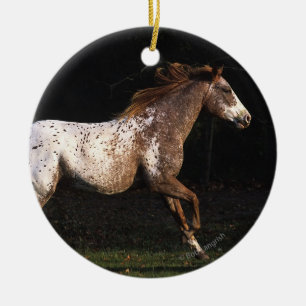 Appaloosa Horse Running 4 Ceramic Ornament