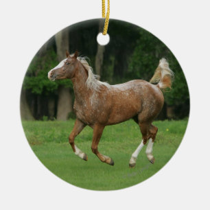 Appaloosa Horse Running Ceramic Ornament