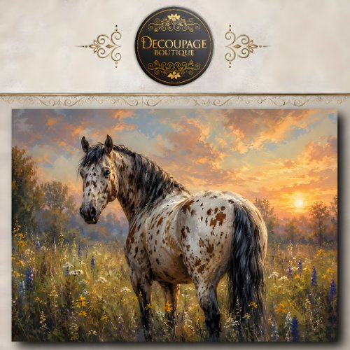 Appaloosa Horse Sunset Meadow Tissue Paper