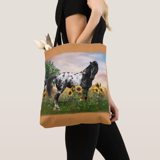Appaloosa Horse Tote, customize color Tote Bag (Close Up)