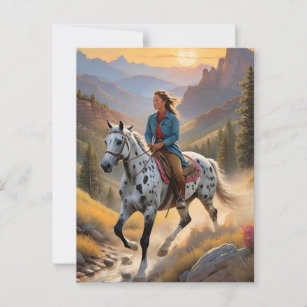 Appaloosa Horse Watercolor Leopard  Postcard