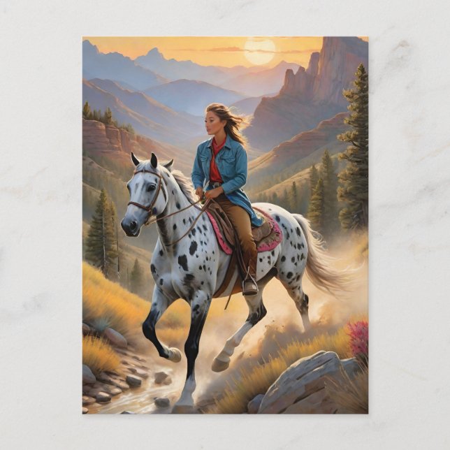 Appaloosa Horse Watercolor Leopard  Postcard (Front)