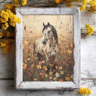 Appaloosa Horse Wildflower Field Decoupage Tissue Paper