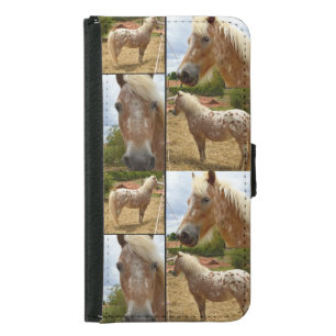 Appaloosa Horses Photo Collage,  Samsung Galaxy S5 Wallet Case