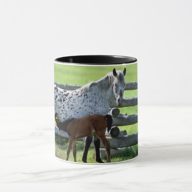 Appaloosa Mare and Colt Horse Mug (Center)