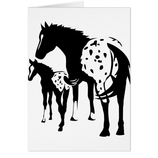 Appaloosa Mare and Foal Cards (Front)