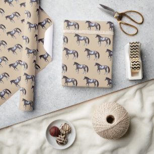 Appaloosa Mare   Western Horse   Running - Wrapping Paper