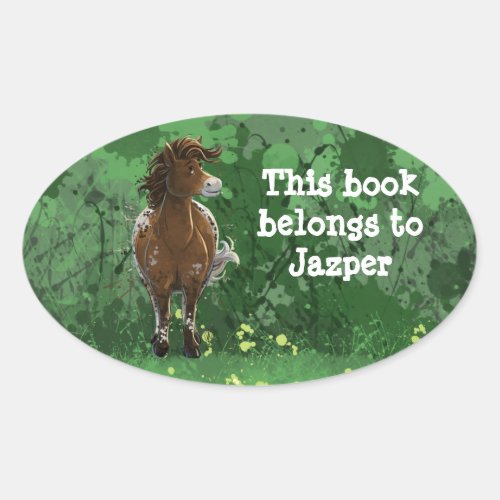 Appaloosa Painted Pony Oval Sticker