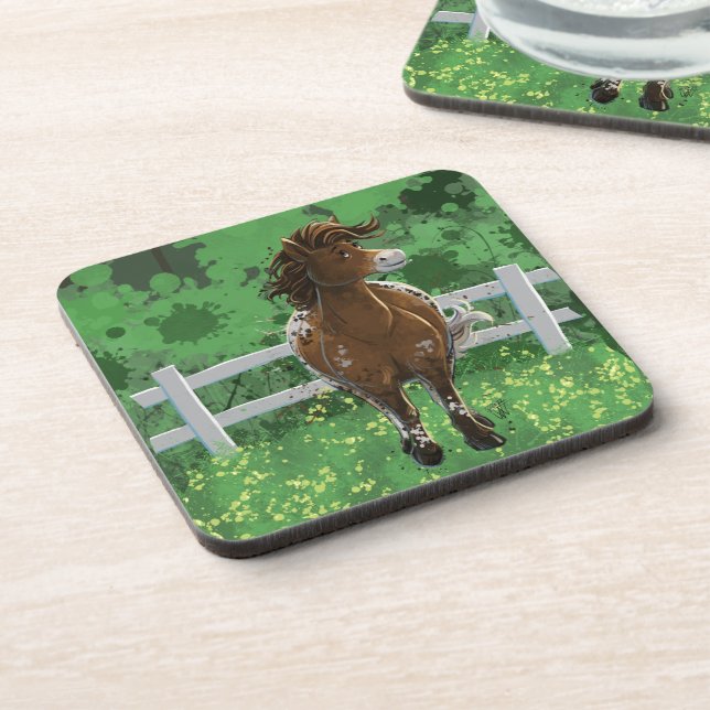 Appaloosa Pony Beverage Coaster (Left Side)