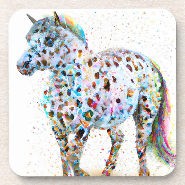 Appaloosa Pony Beverage Coaster (Front)