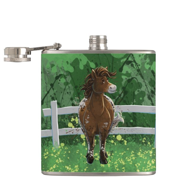 Appaloosa Pony Flask (Opened)