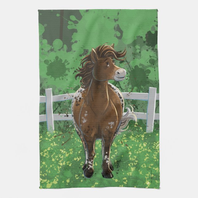 Appaloosa Pony Kitchen Towel (Vertical)