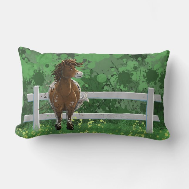 Appaloosa Pony Lumbar Pillow (Front)