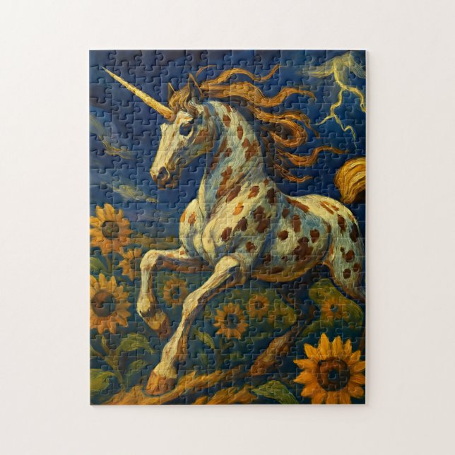 Appaloosa Unicorn in a Storm Jigsaw Puzzle (Vertical)