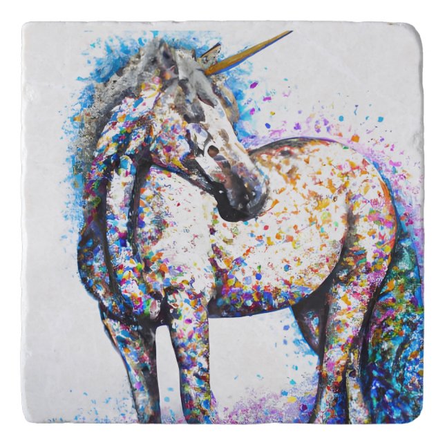 Appaloosa Unicorn Trivet (Front)