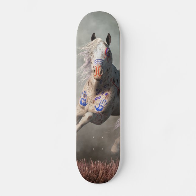 Appaloosa Warrior Horse Skateboard (Front)