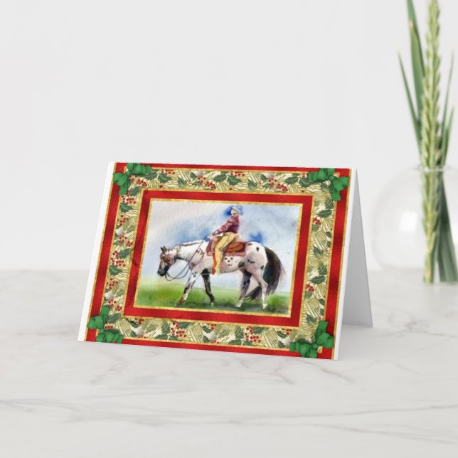 Appaloosa Western Pleasure Blank Christmas Card (Front)