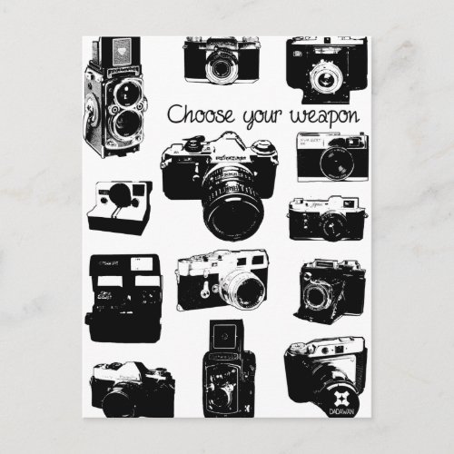 appareils photos vintage cameras postcard