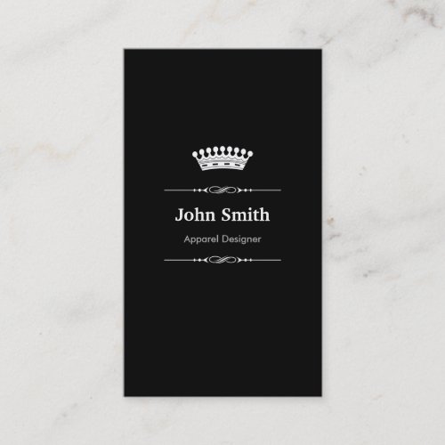 Apparel Designer Elegant Royal Black White Business Card