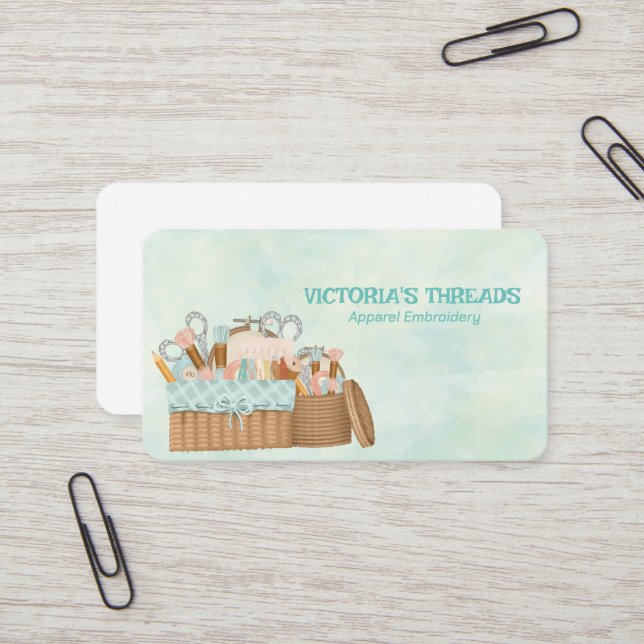 Apparel Embroidery  Business Card (Front/Back In Situ)