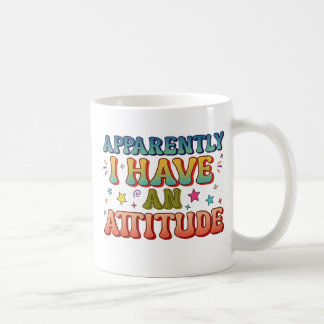 Apparently I Have an Attitude Retro Groovy Coffee Mug
