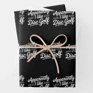 Apparently I Like Disc Golf Funny Golfing Lover Wrapping Paper Sheets