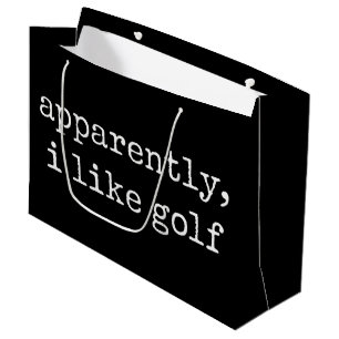 Apparently, I Like Golf Lover Golfing Golfer Large Gift Bag