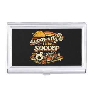 Apparently I Like Soccer Business Card Case