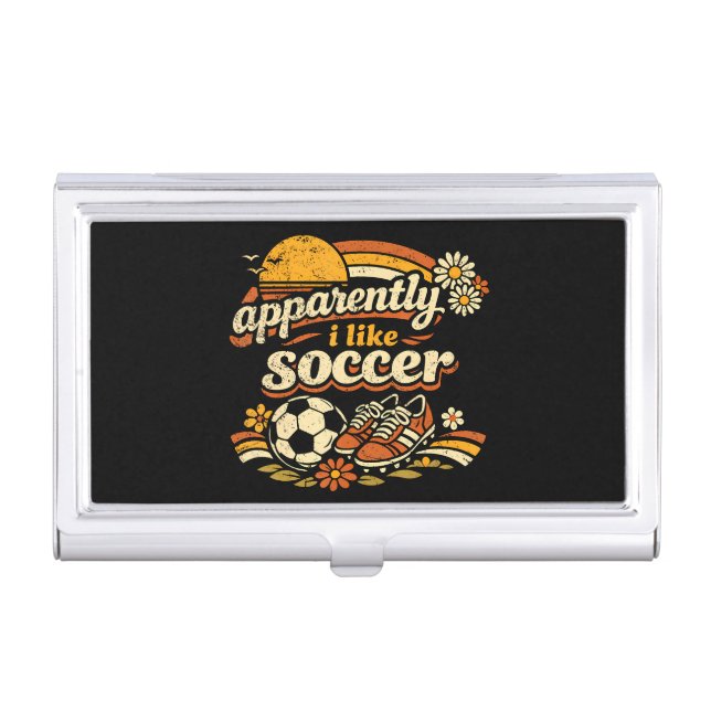 Apparently I Like Soccer Business Card Case (Front)