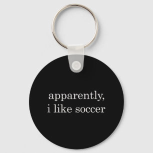 Apparently I Like Soccer Funny Tank Top Keychain