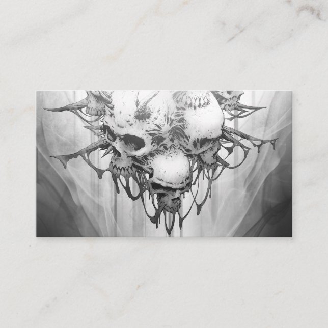 Apparition of Death: Gothic Skull Business Card (Front)