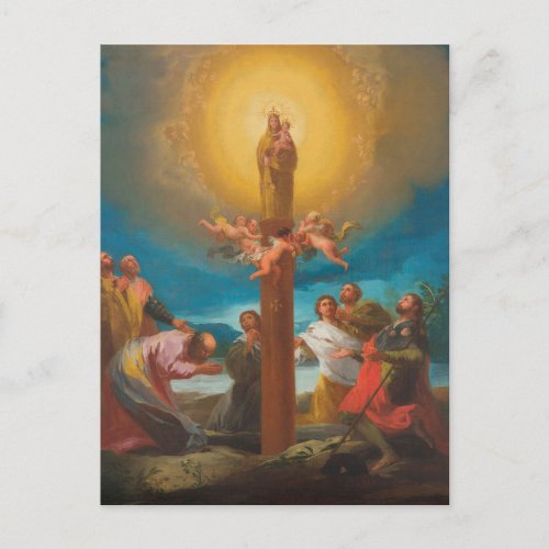 Apparition of the Virgin of Pilar Francisco Goya  Postcard
