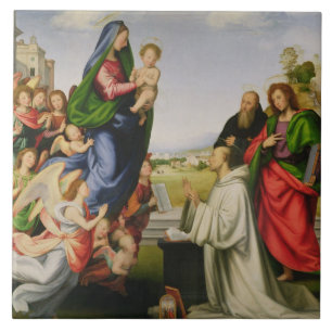 Apparition of the Virgin to St. Bernard, 1504-07 ( Ceramic Tile