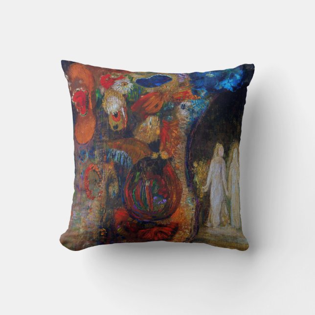Apparition, Redon Throw Pillow (Front)