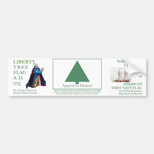 Appeal to Heaven Liberty Tree Flag Washington Bumper Sticker