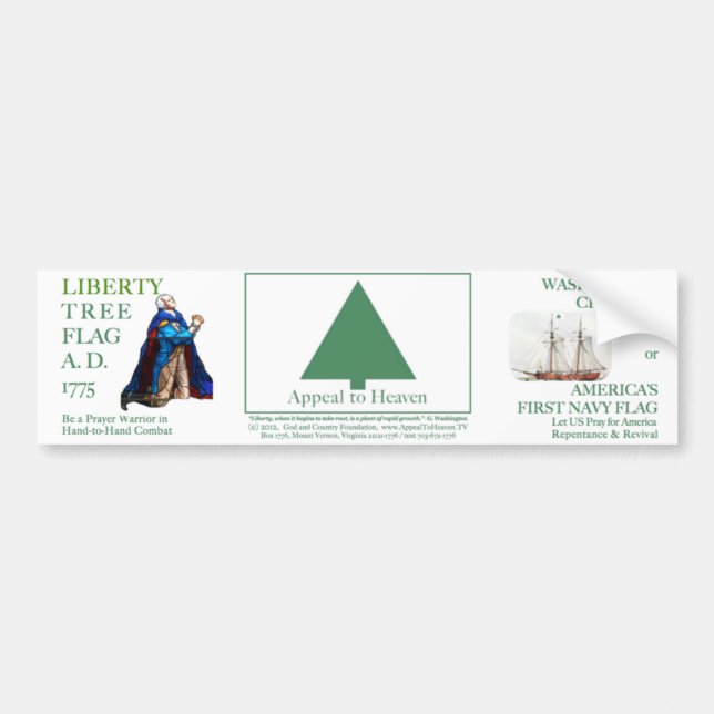 Appeal to Heaven Liberty Tree Flag, Washington Bumper Sticker (Front)