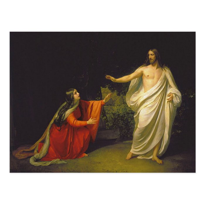 Appearance of Jesus Christ to Maria Magdalina Postcard