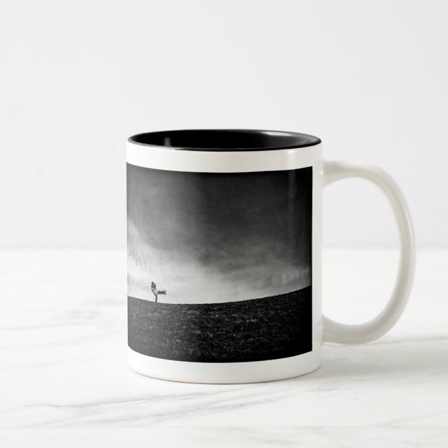 appendages on hill Two-Tone coffee mug (Right)