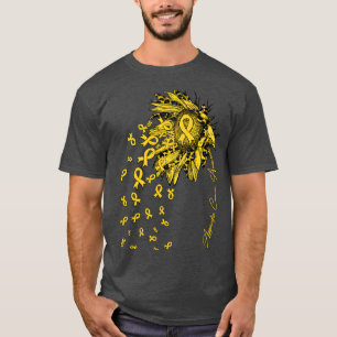 Appendix Awareness Sunflower ribbon flowers fall T-Shirt